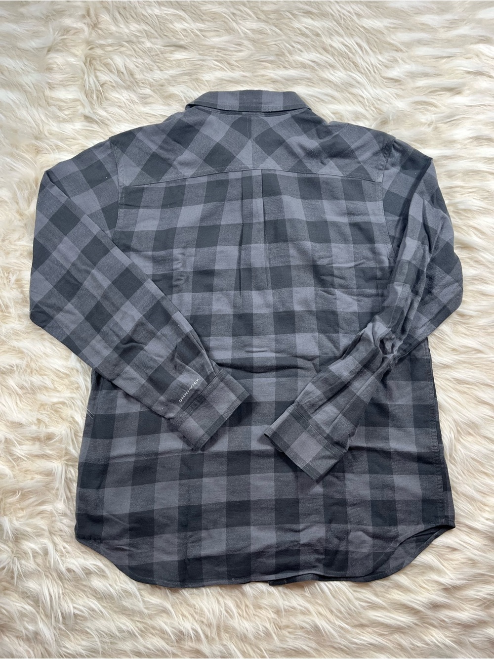 Columbia Western Flannel Men's M Gray Plaid - Picture 4 of 6
